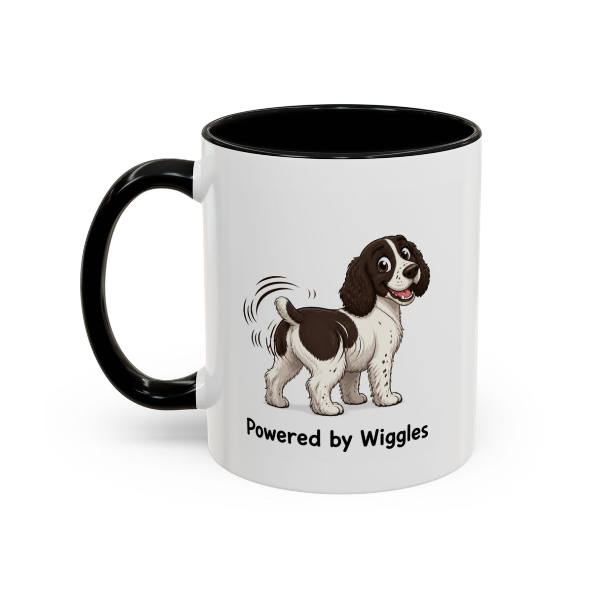 Powered by Wiggles Mug - Springer Spaniel - Liver & White