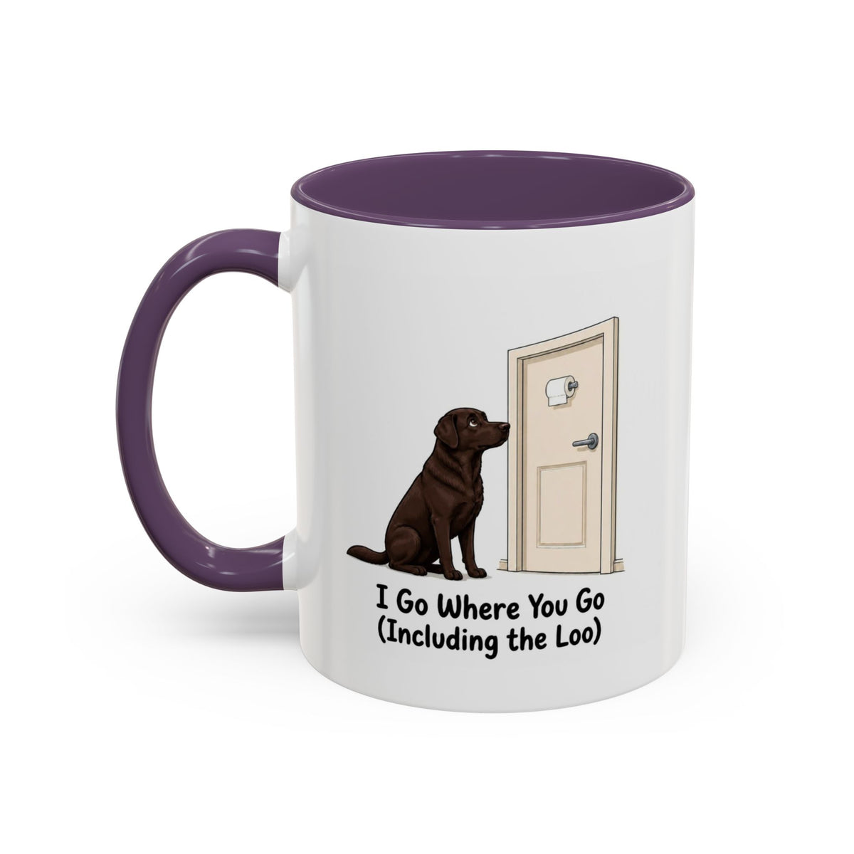 I Go Where You Go Mug - Labrador - Chocolate