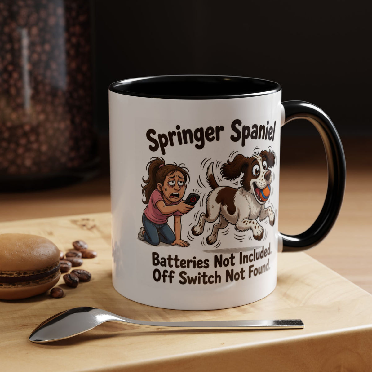 Off Switch Mug - Springer - Liver & White - Woman