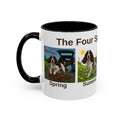 Four Spaniel Seasons Mug - Springer Spaniel - Liver & White