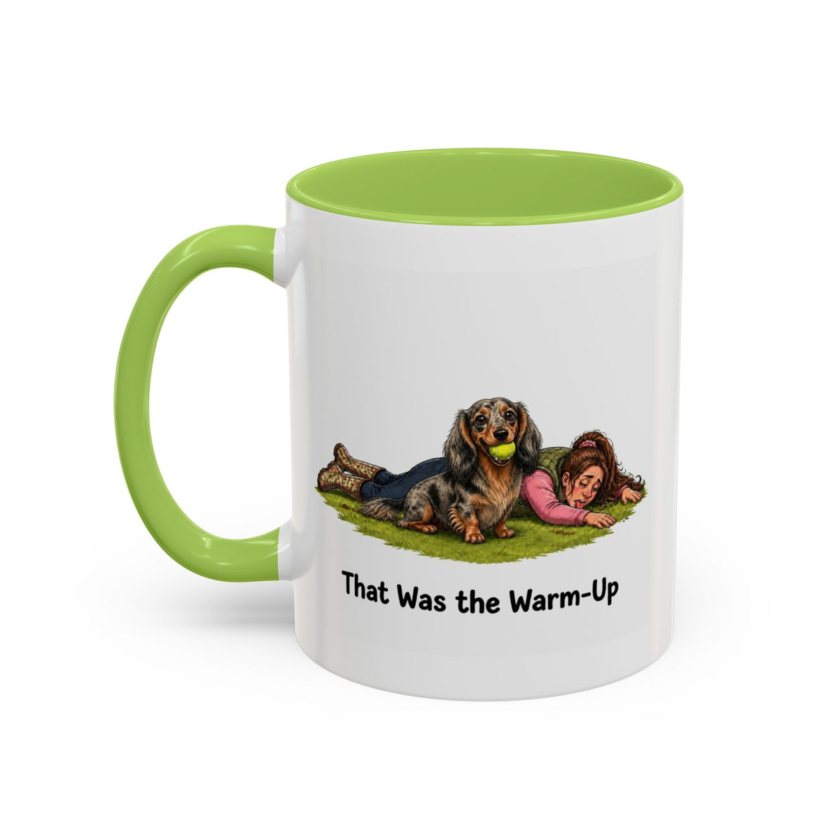 Warm-Up Mug - Mini Long Haired Dachshund - Dapple - Woman