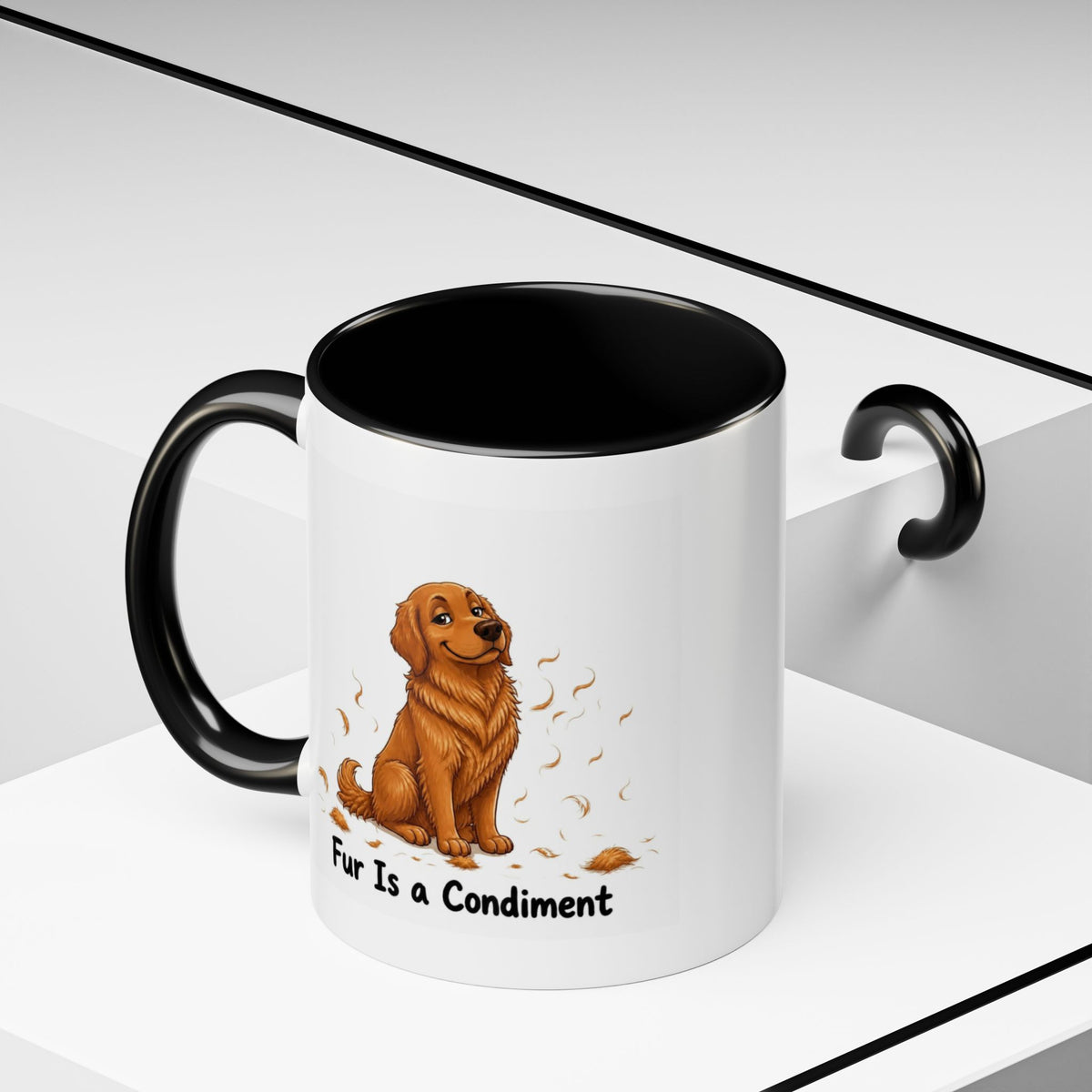 Fur Is a Condiment Mug - Golden Retriever - Dark Golden
