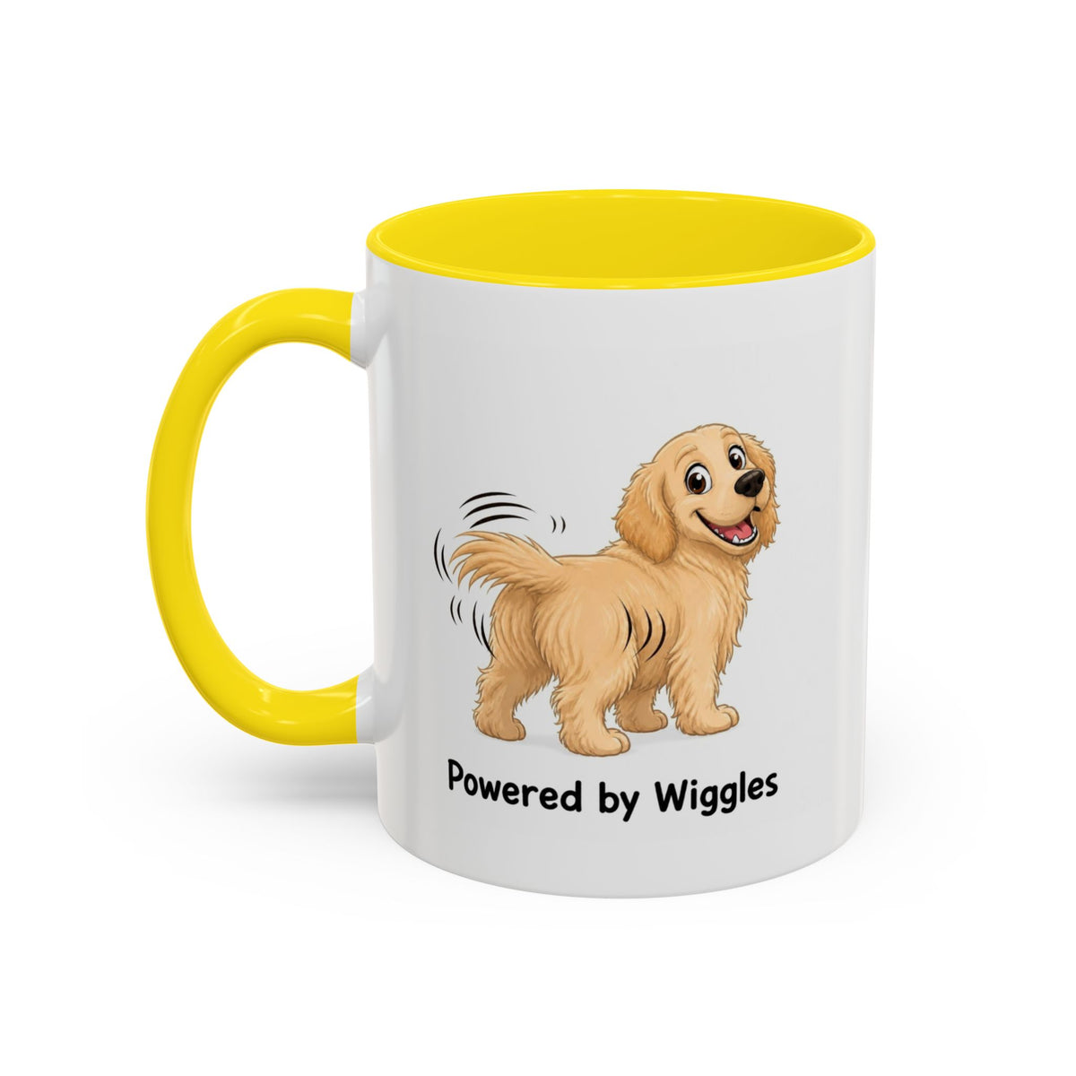 Powered by Wiggles Mug - Golden Retriever - Light Golden