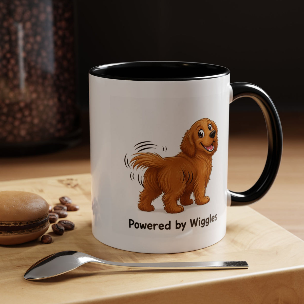 Powered by Wiggles Mug - Golden Retriever - Dark Golden