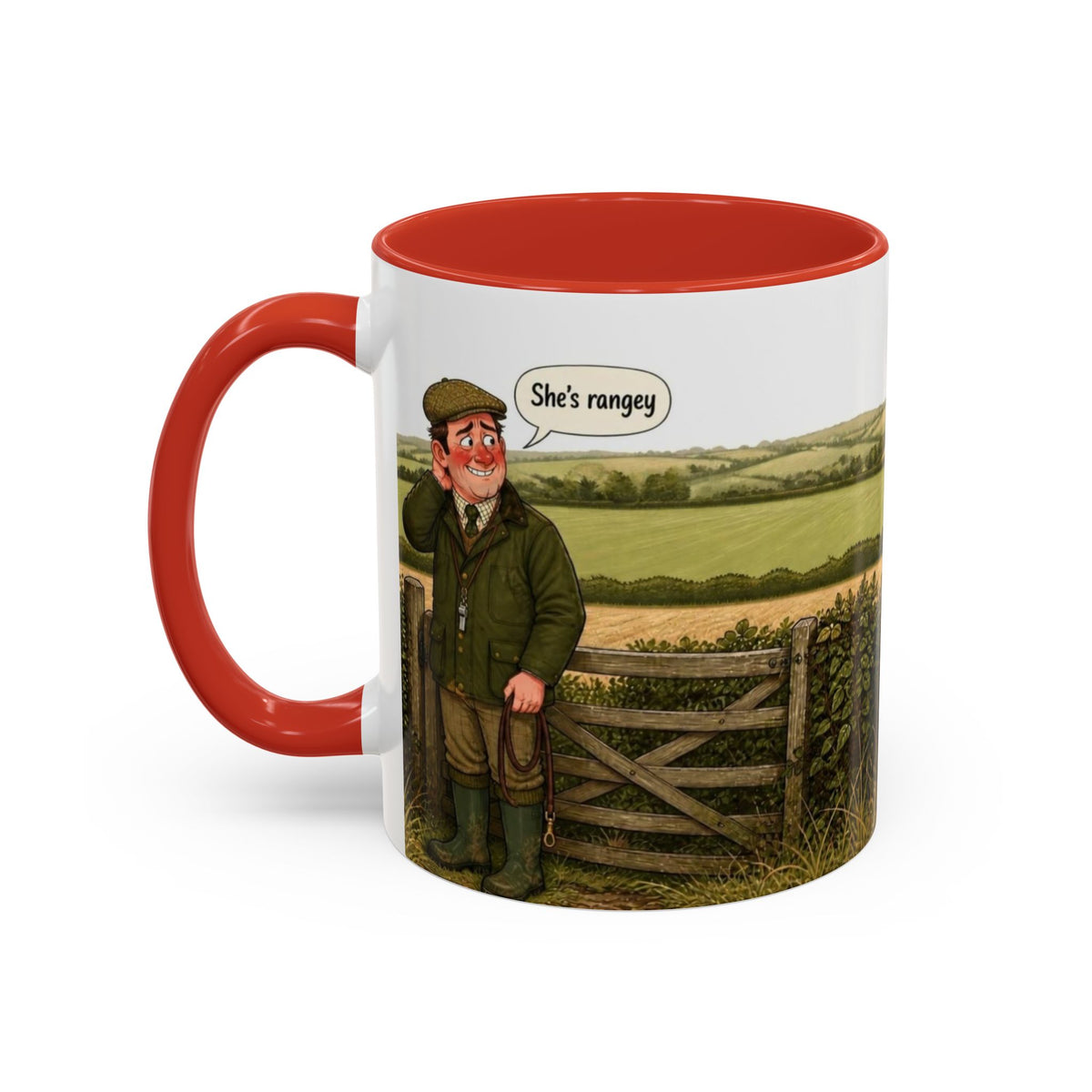 Funny Black Labrador Mug - She's Rangey, Working Gun Dog Gift, Dog Recall Mug, 11oz
