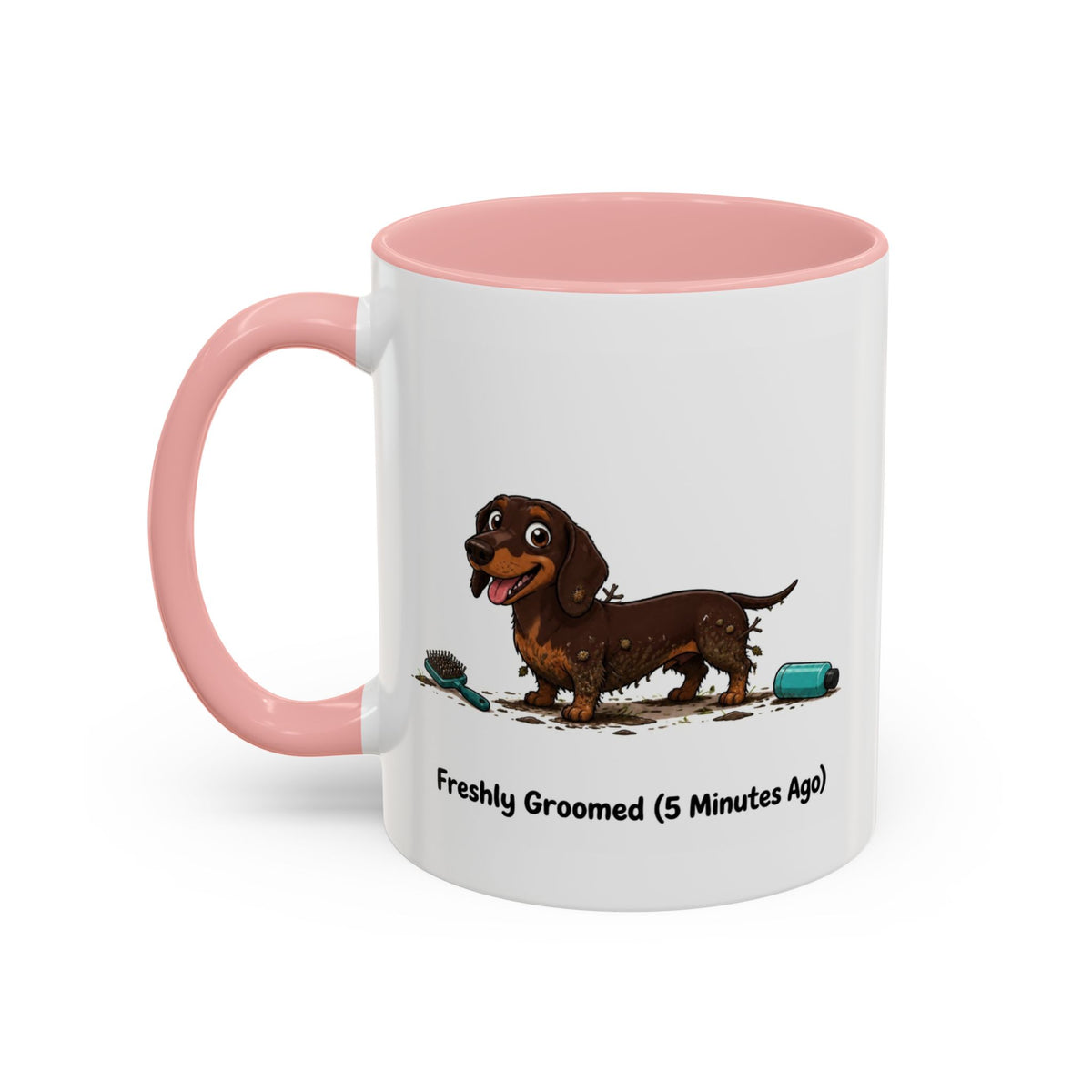 Freshly Groomed Mug - Mini Smooth Dachshund - Chocolate & Tan