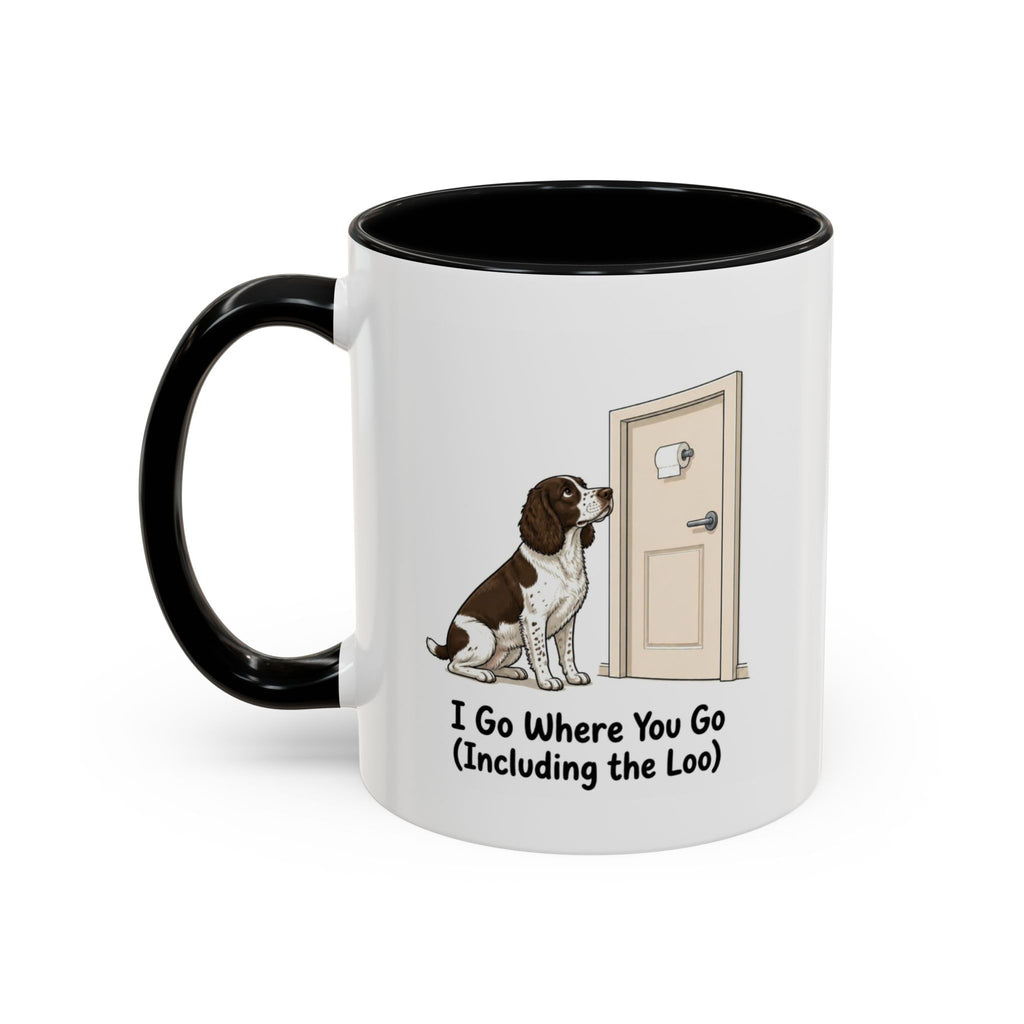 I Go Where You Go Mug - Springer Spaniel - Liver & White