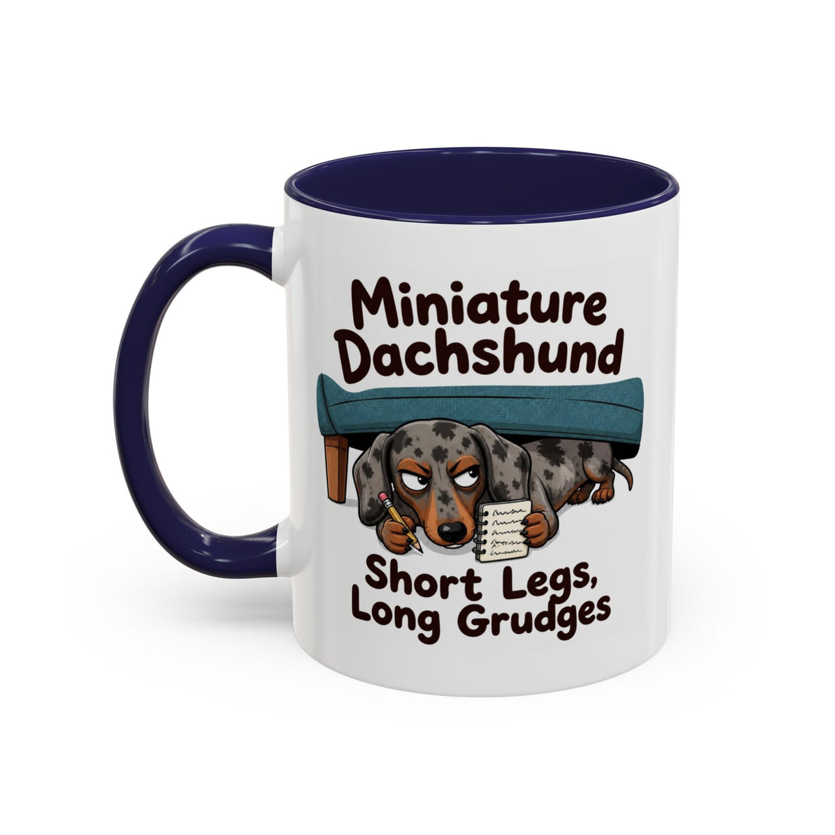 Short Legs Long Grudges Mug - Dachshund - Dapple