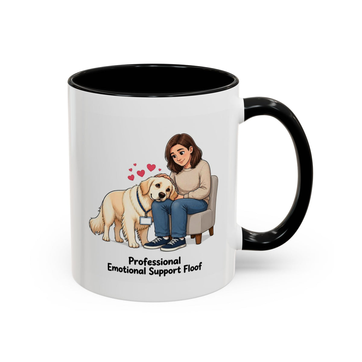 Support Floof Mug - Golden Retriever - Cream - Woman