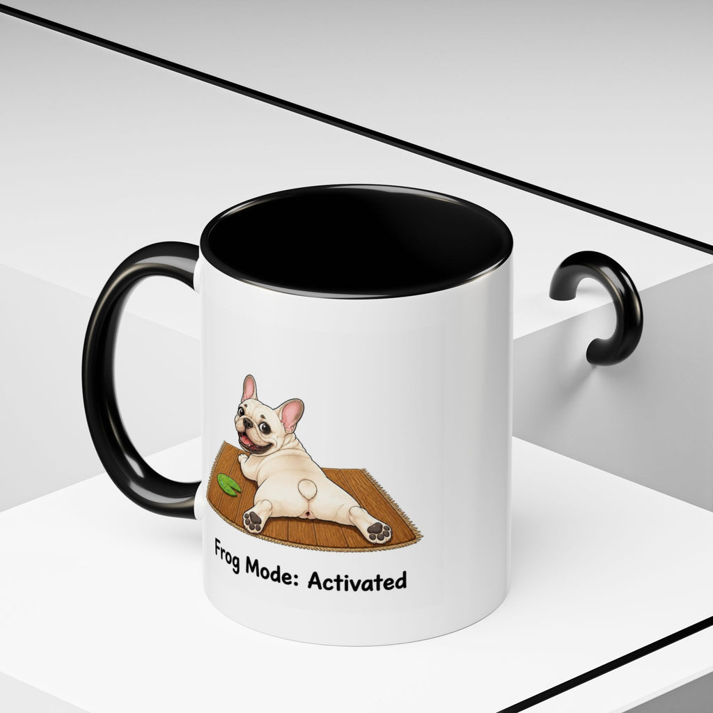 Frog Mode Mug - French Bulldog - Cream