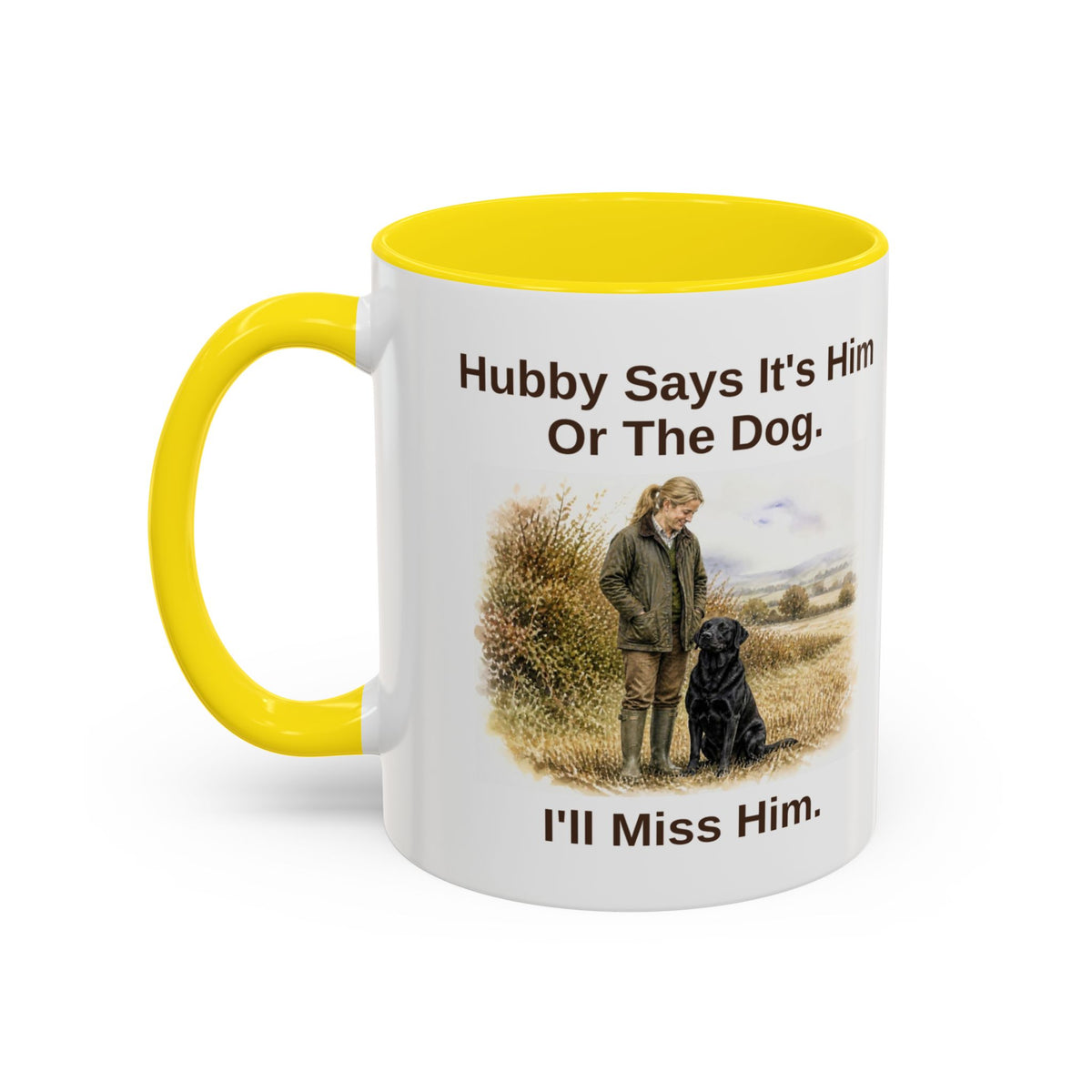 Hubby Says Mug - Labrador - Black - Blonde
