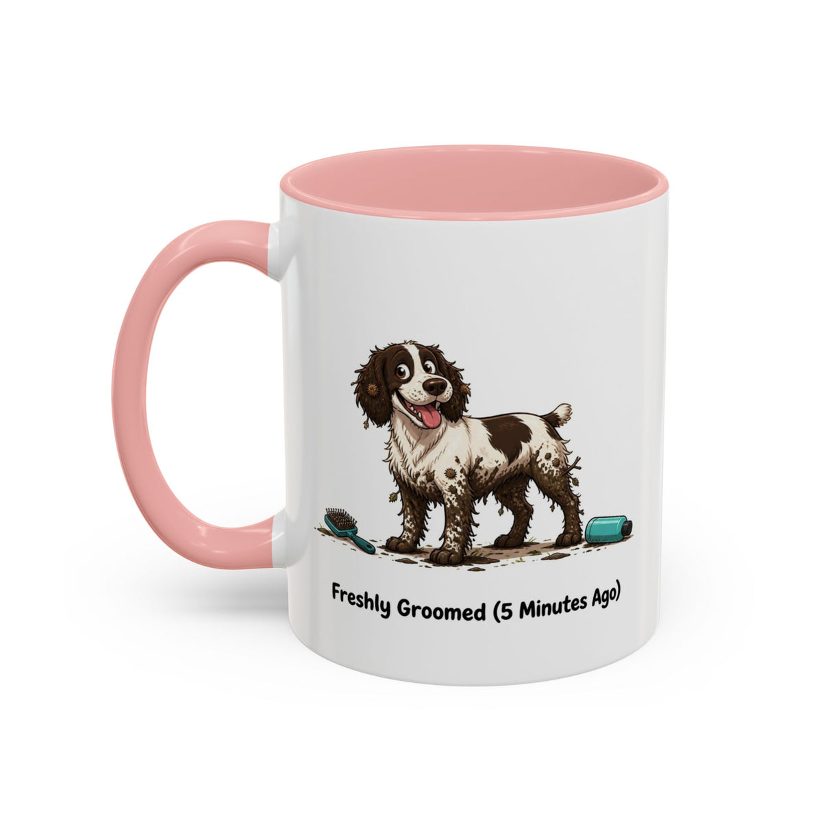 Freshly Groomed Mug - Springer Spaniel - Liver & White