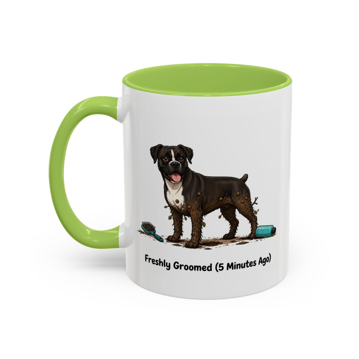 Freshly Groomed Mug - Boxer - Reverse Brindle