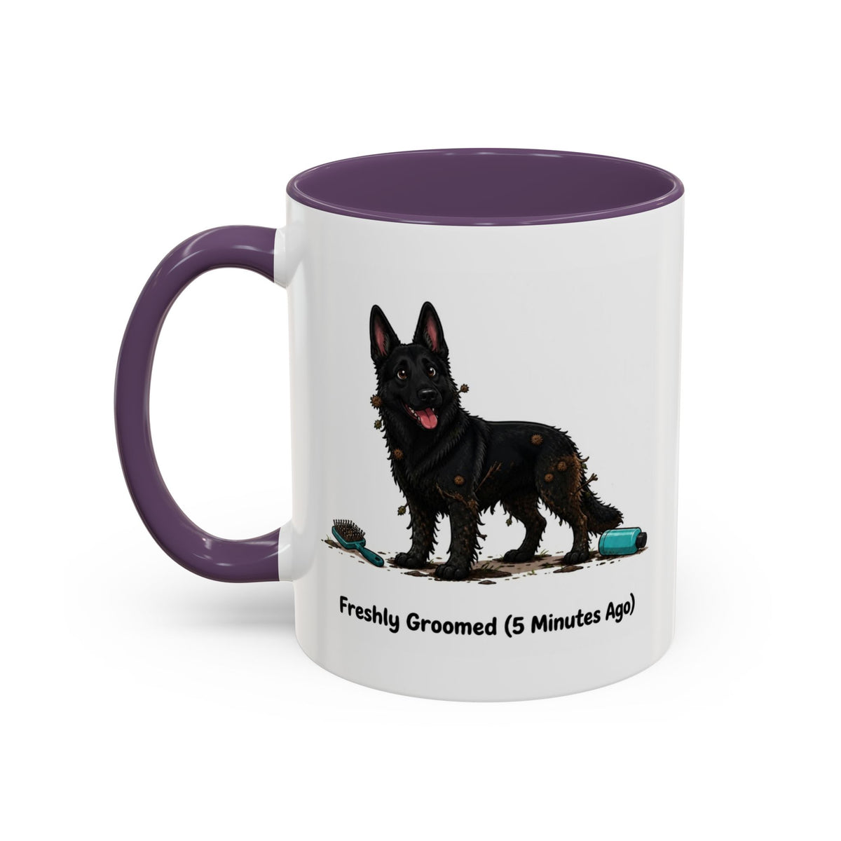 Freshly Groomed Mug - German Shepherd - Black