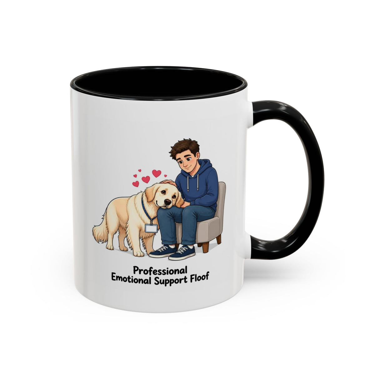 Support Floof Mug - Golden Retriever - Cream - Man
