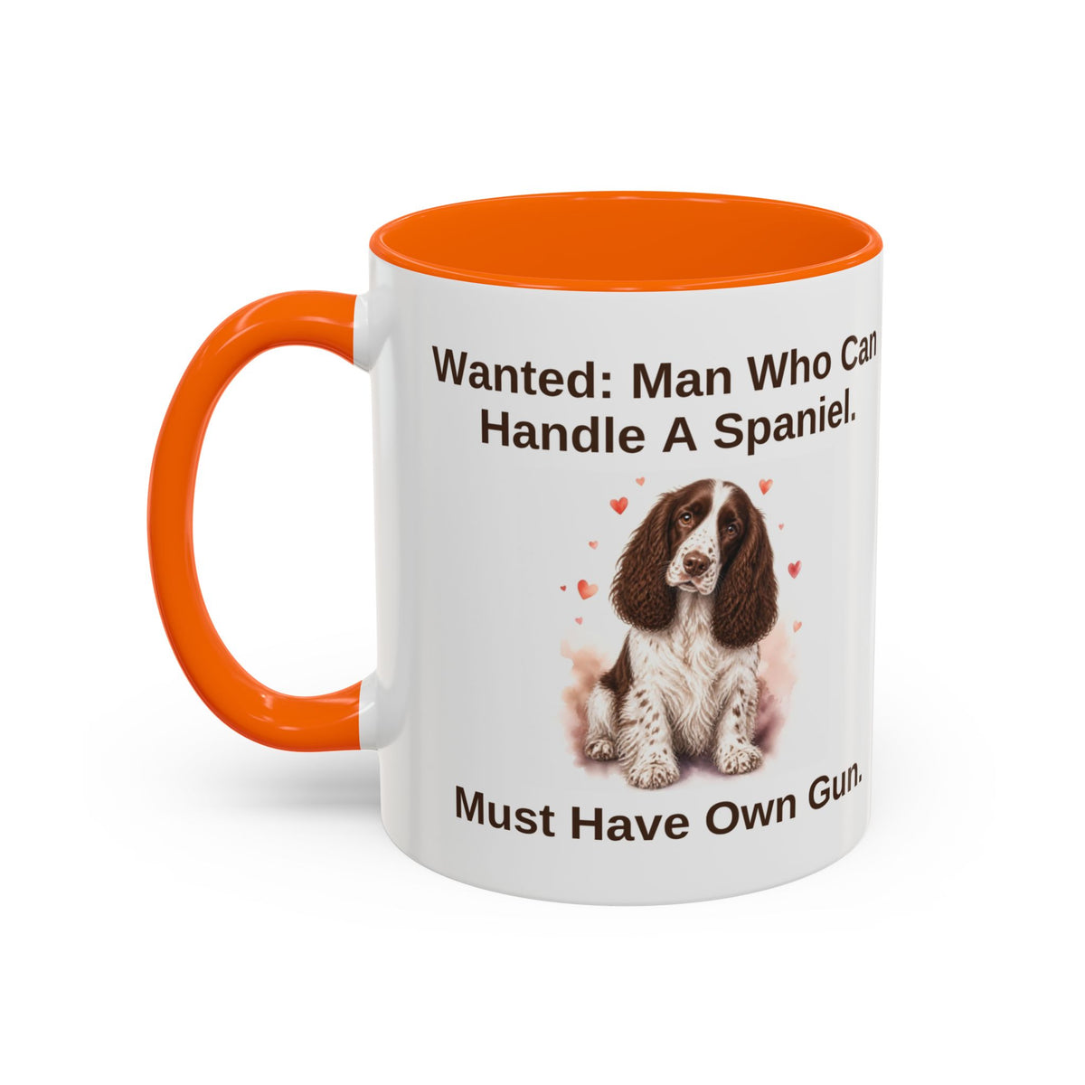 Wanted Mug - Springer Spaniel - Liver & White - Man
