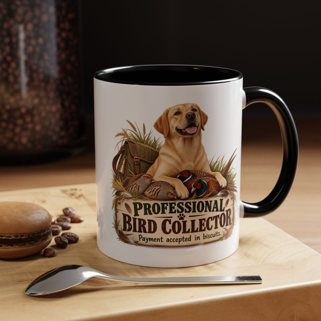Funny Yellow Labrador Mug - Professional Bird Collector, Gundog Owner Gift, Shooting Dog Lover Coffee Mug, 11oz