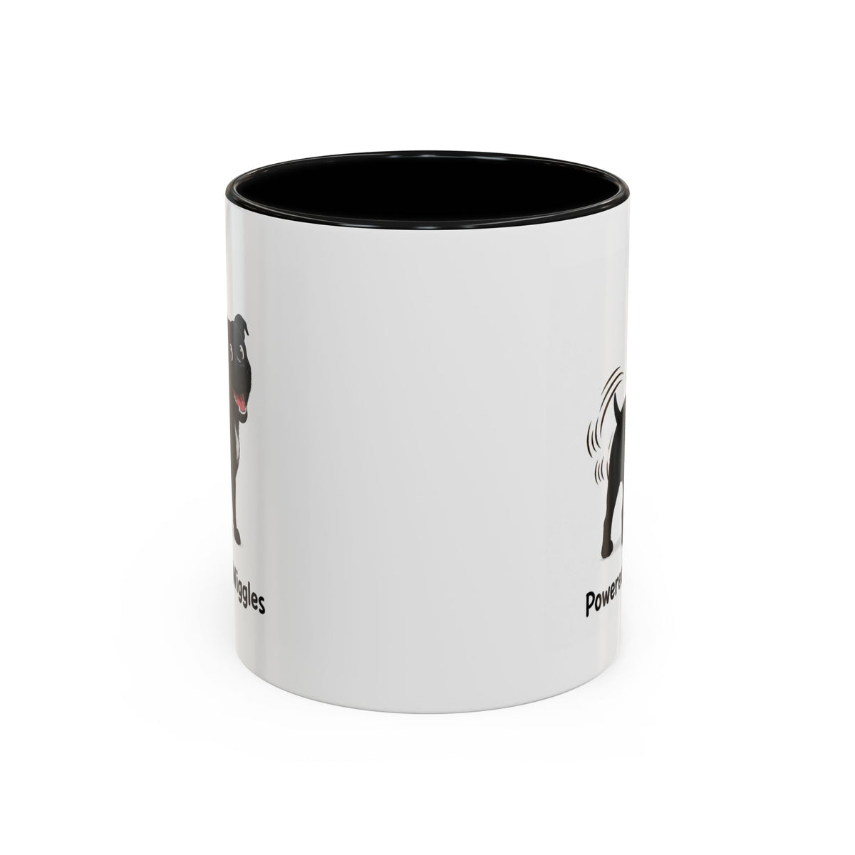 Powered by Wiggles Mug - Staffordshire Bull Terrier - Black