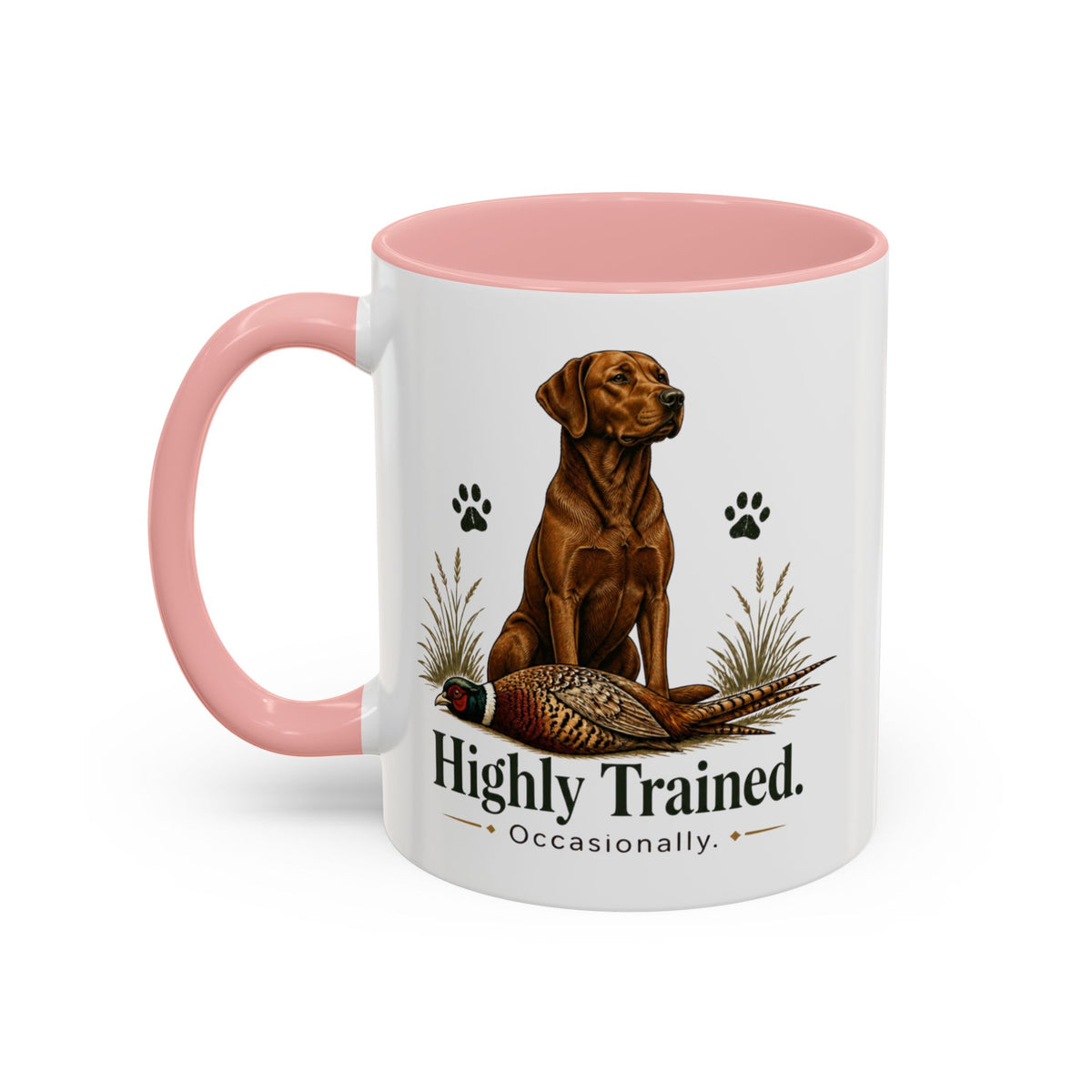 Funny Fox Red Labrador Mug - Highly Trained Occasionally, Gundog Owner Gift, Shooting Dog Lover Coffee Mug, 11oz