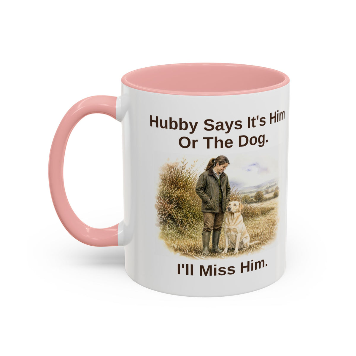 Hubby Says Mug - Labrador - Yellow - Brunette