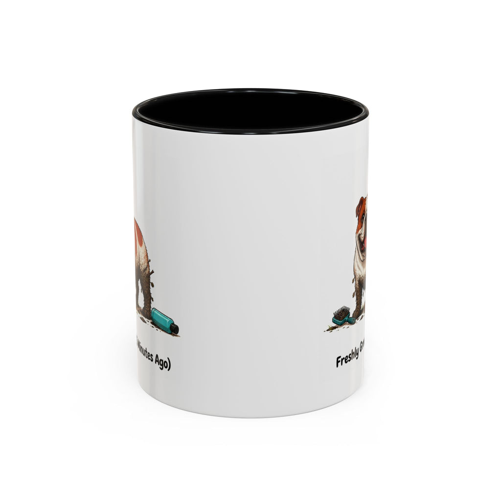Freshly Groomed Mug - Bulldog - Red & White