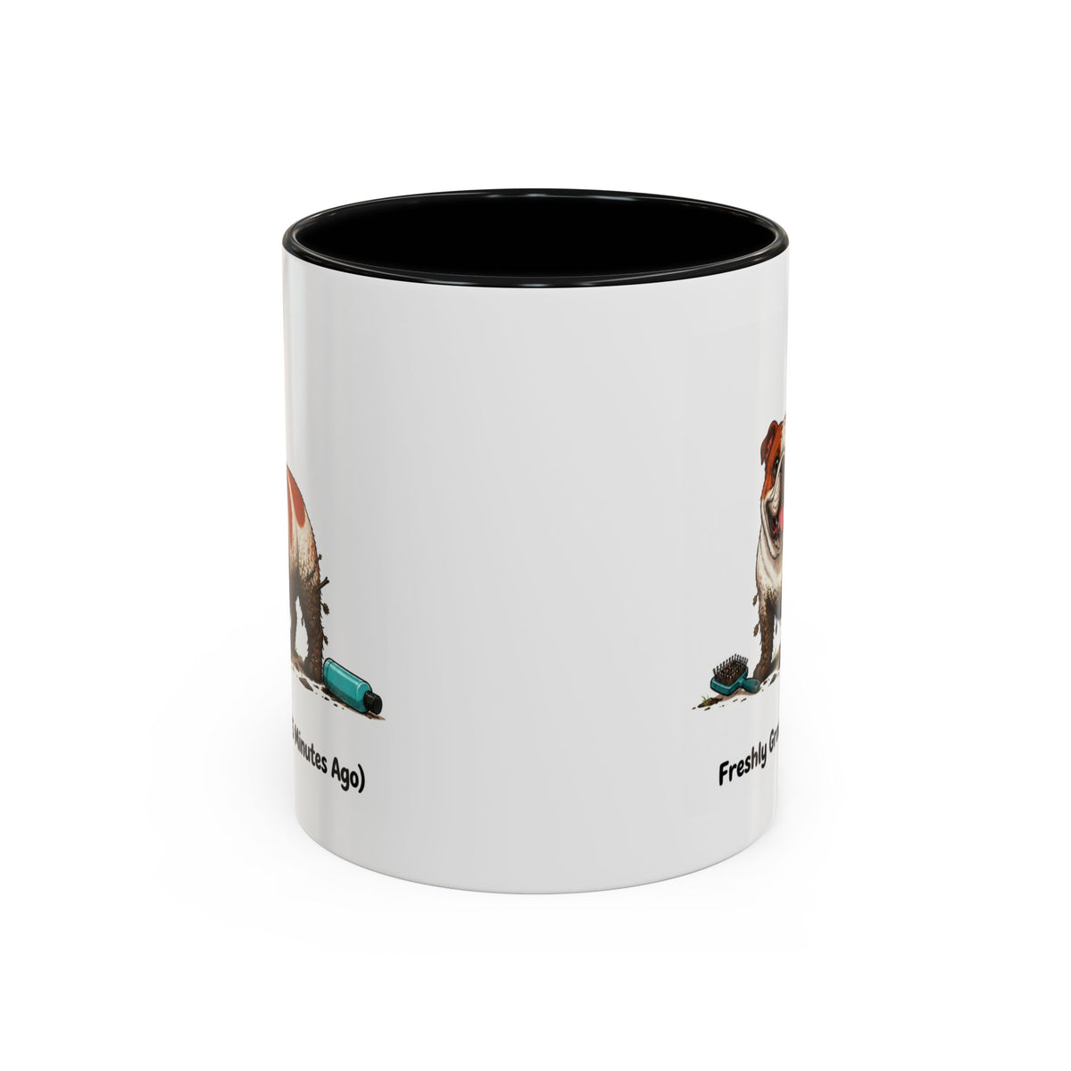 Freshly Groomed Mug - Bulldog - Red & White