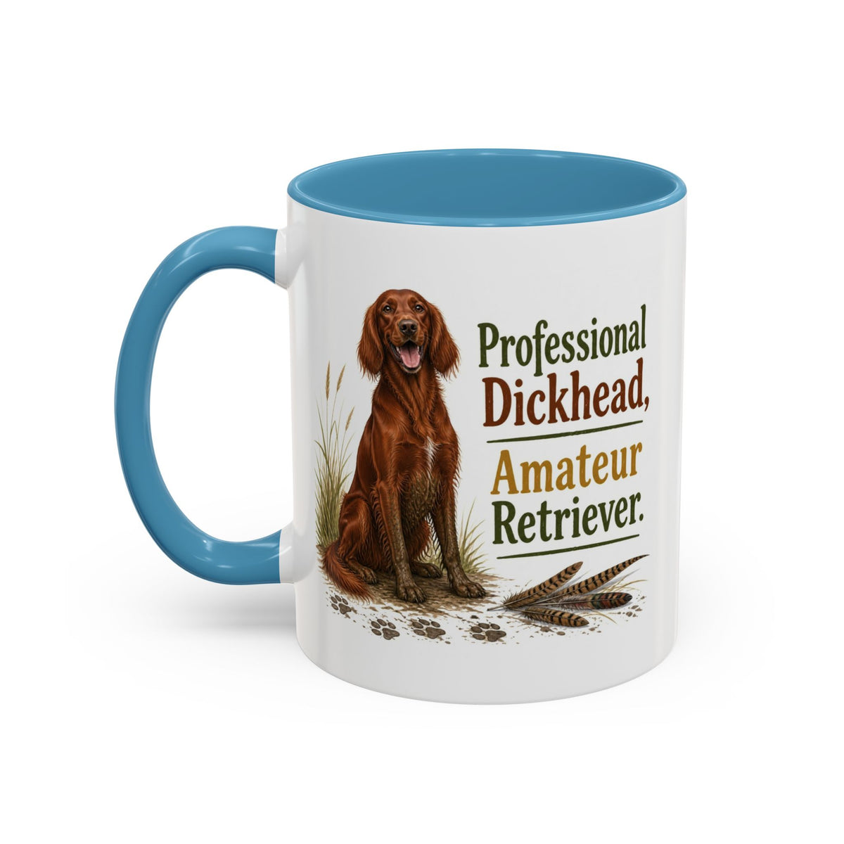 Funny Red Setter Mug - Professional Dickhead, Amateur Retriever, Working Gun Dog Gift, Pheasant Shooting Mug, 11oz