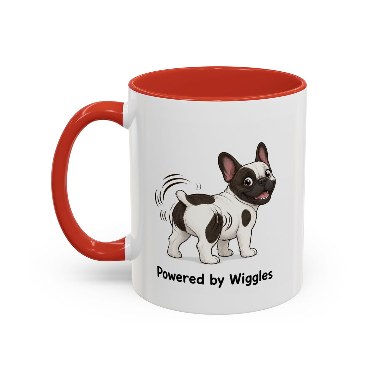 Powered by Wiggles Mug - French Bulldog - Pied