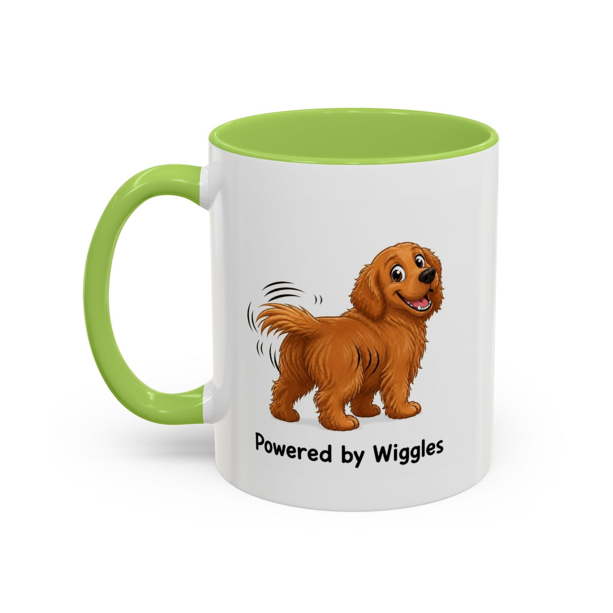 Powered by Wiggles Mug - Golden Retriever - Dark Golden