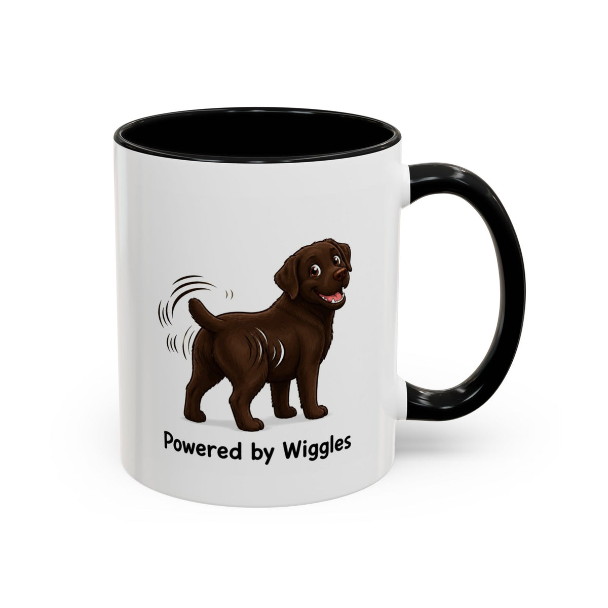 Powered by Wiggles Mug - Labrador - Chocolate