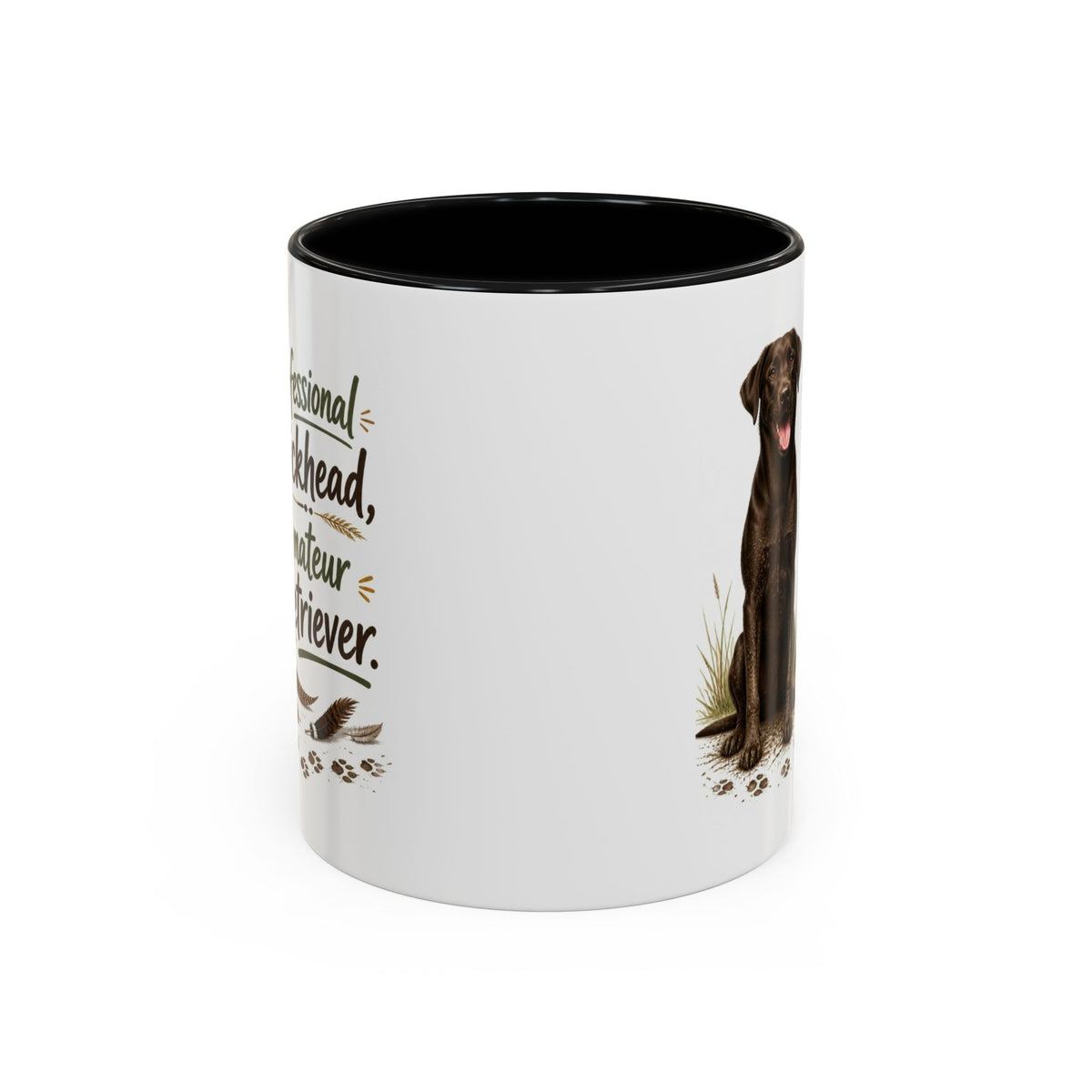 Funny Chocolate Labrador Mug - Professional Dickhead, Amateur Retriever, Working Gun Dog Gift, Pheasant Shooting Mug, 11oz