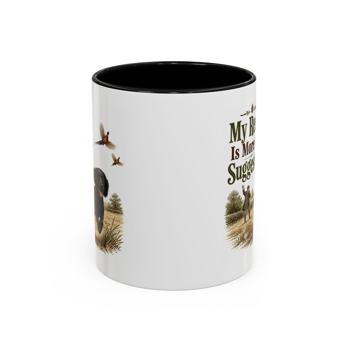 Funny Black Cocker Spaniel Mug - My Recall Is More Of A Suggestion, Working Gun Dog Gift, Pheasant Shooting Mug, 11oz