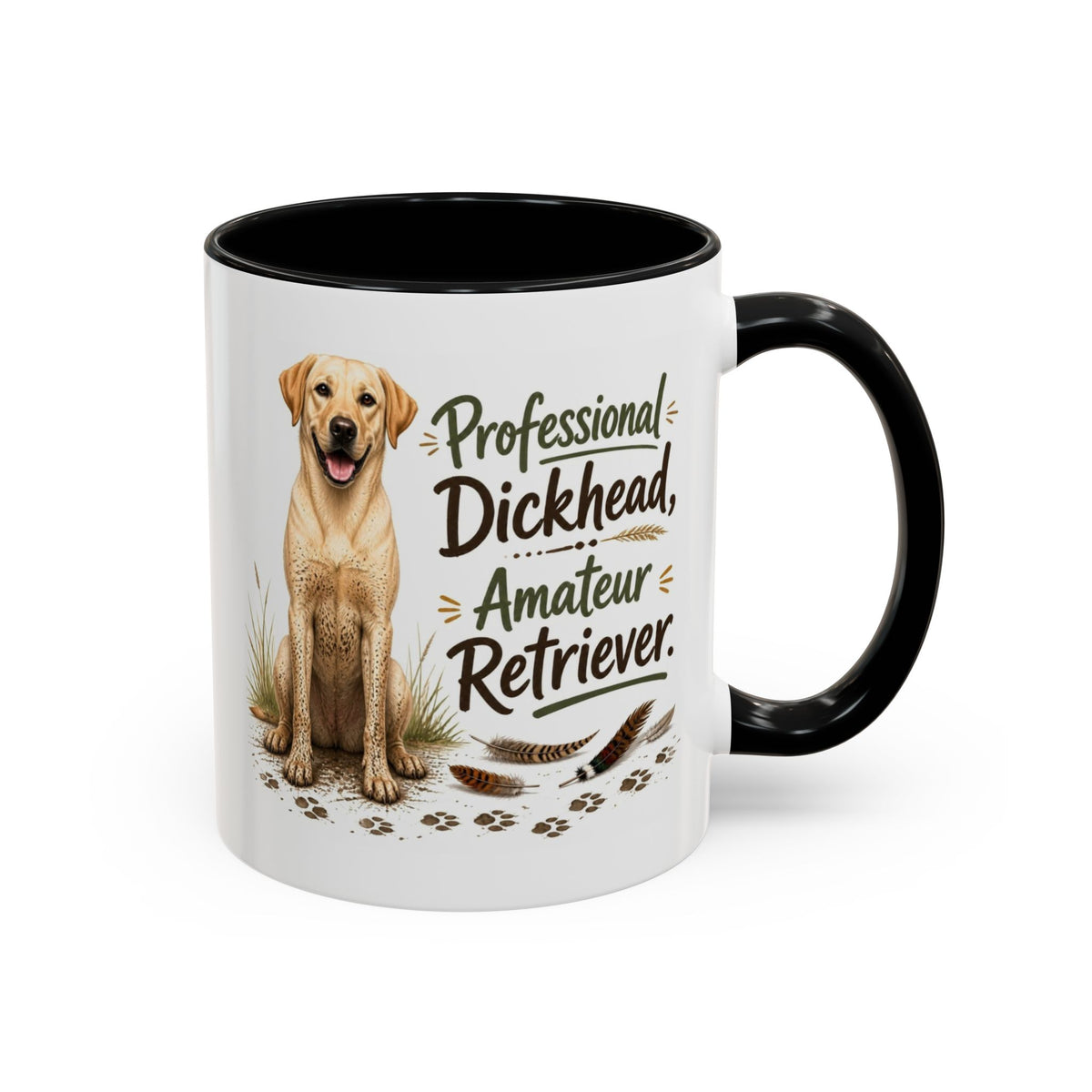 Funny Yellow Labrador Mug - Professional Dickhead, Amateur Retriever, Working Gun Dog Gift, Pheasant Shooting Mug, 11oz