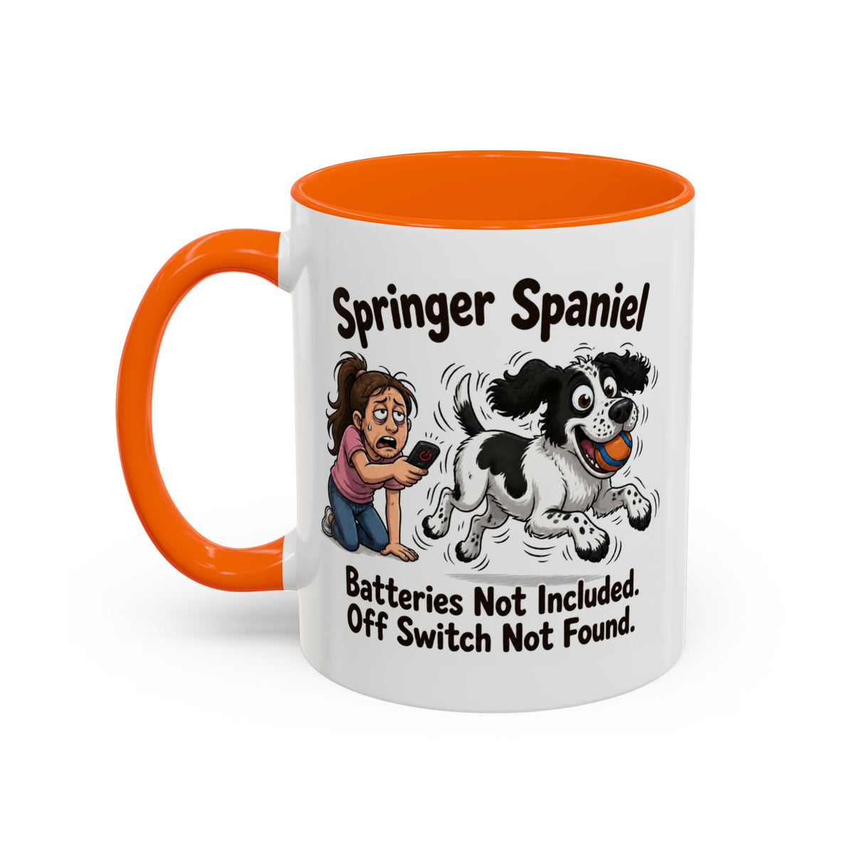 Off Switch Mug - Springer - Black & White - Woman