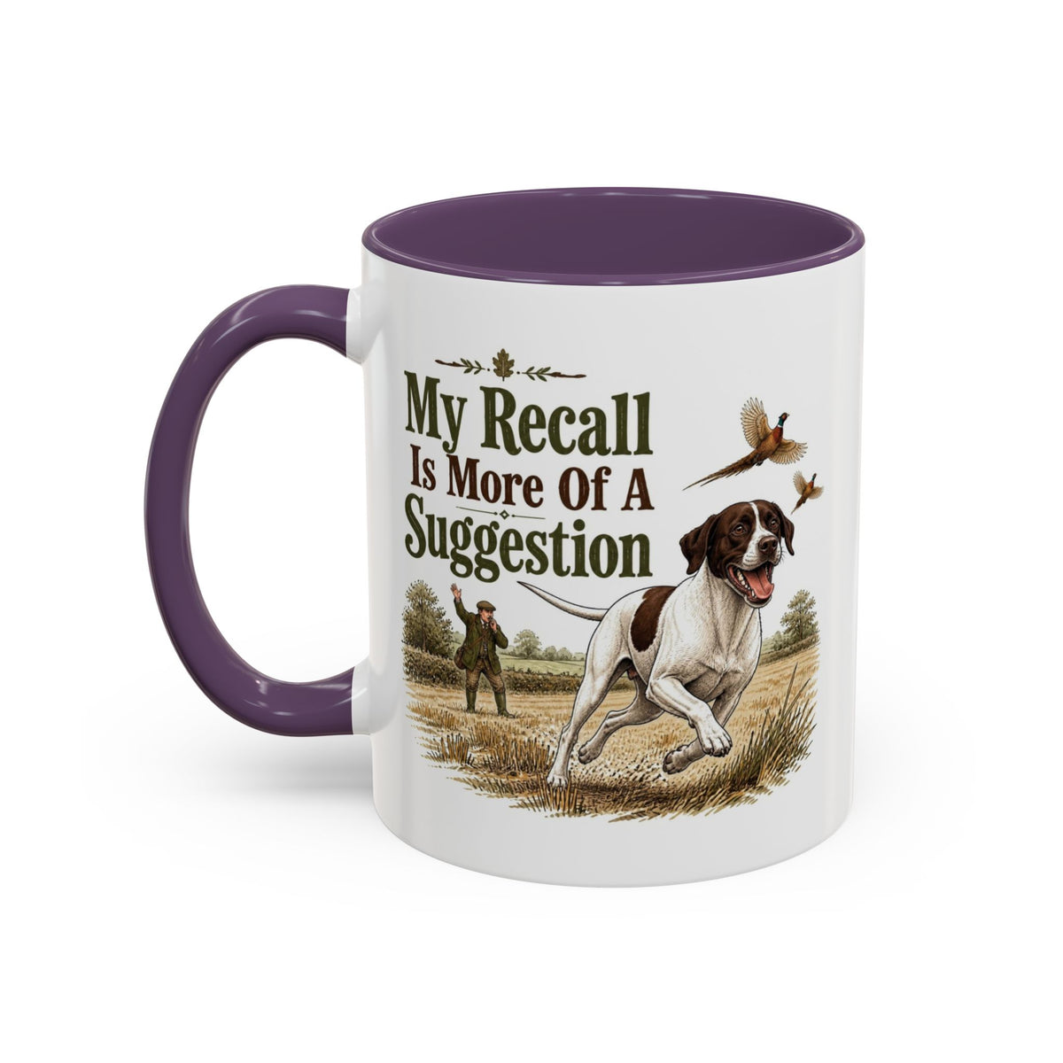 Funny English Pointer Mug - My Recall Is More Of A Suggestion, Working Gun Dog Gift, Pheasant Shooting Mug, 11oz