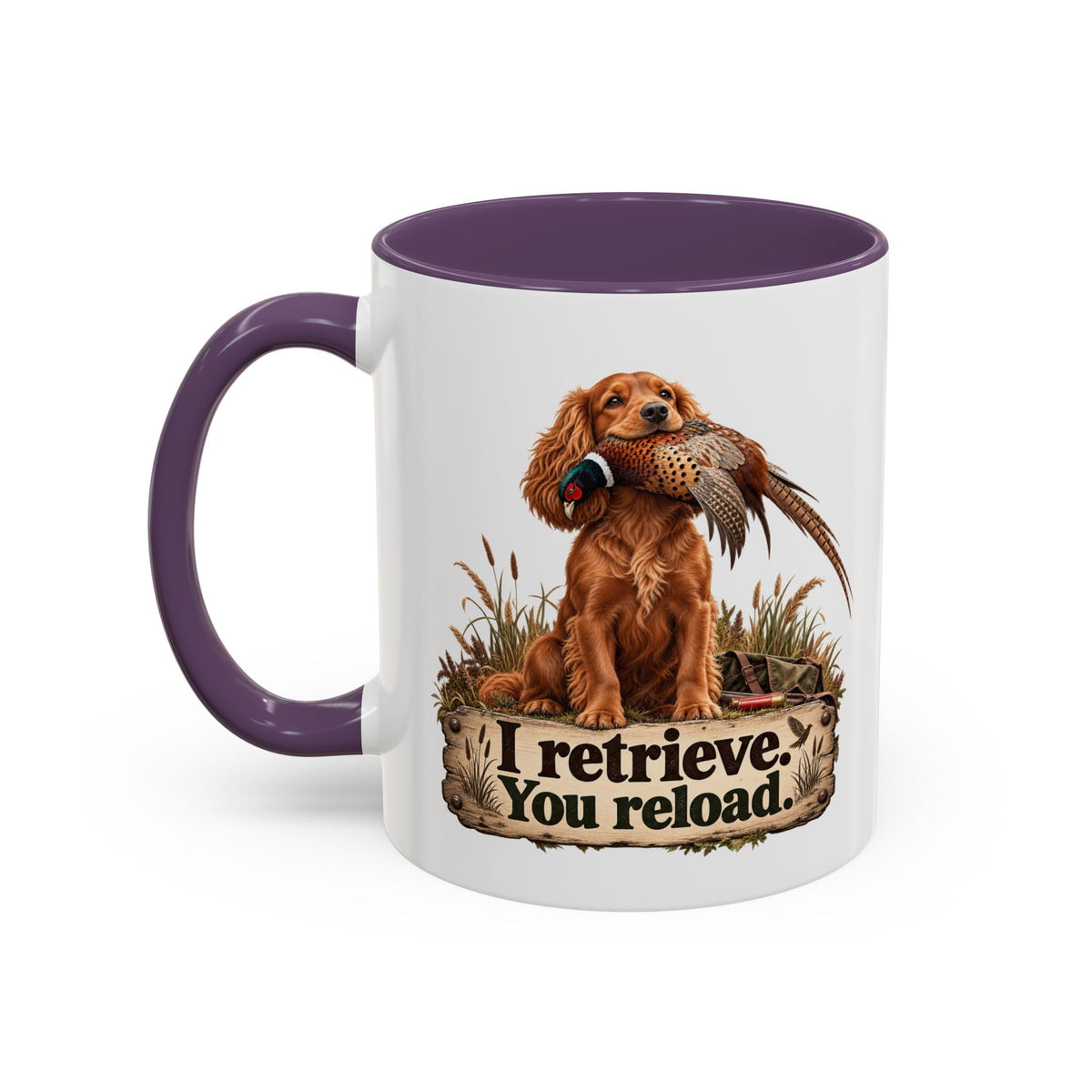 Funny Red Cocker Spaniel Mug - I Retrieve You Reload, Gundog Owner Gift, Shooting Dog Lover Coffee Mug, 11oz