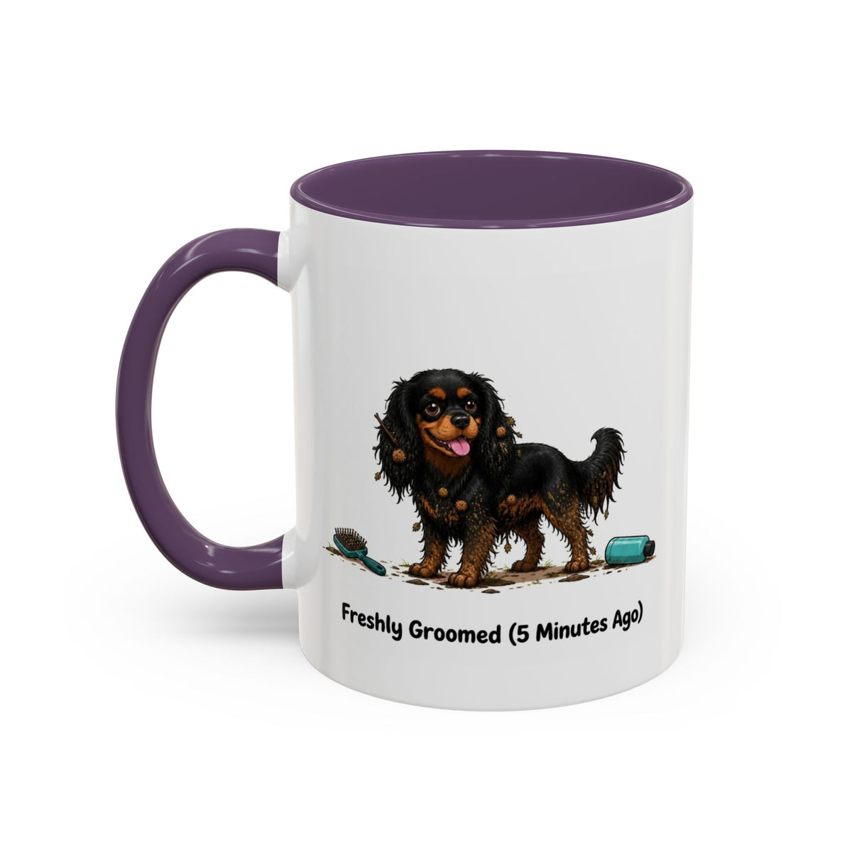 Freshly Groomed Mug - Cavalier King Charles Spaniel - Black & Tan