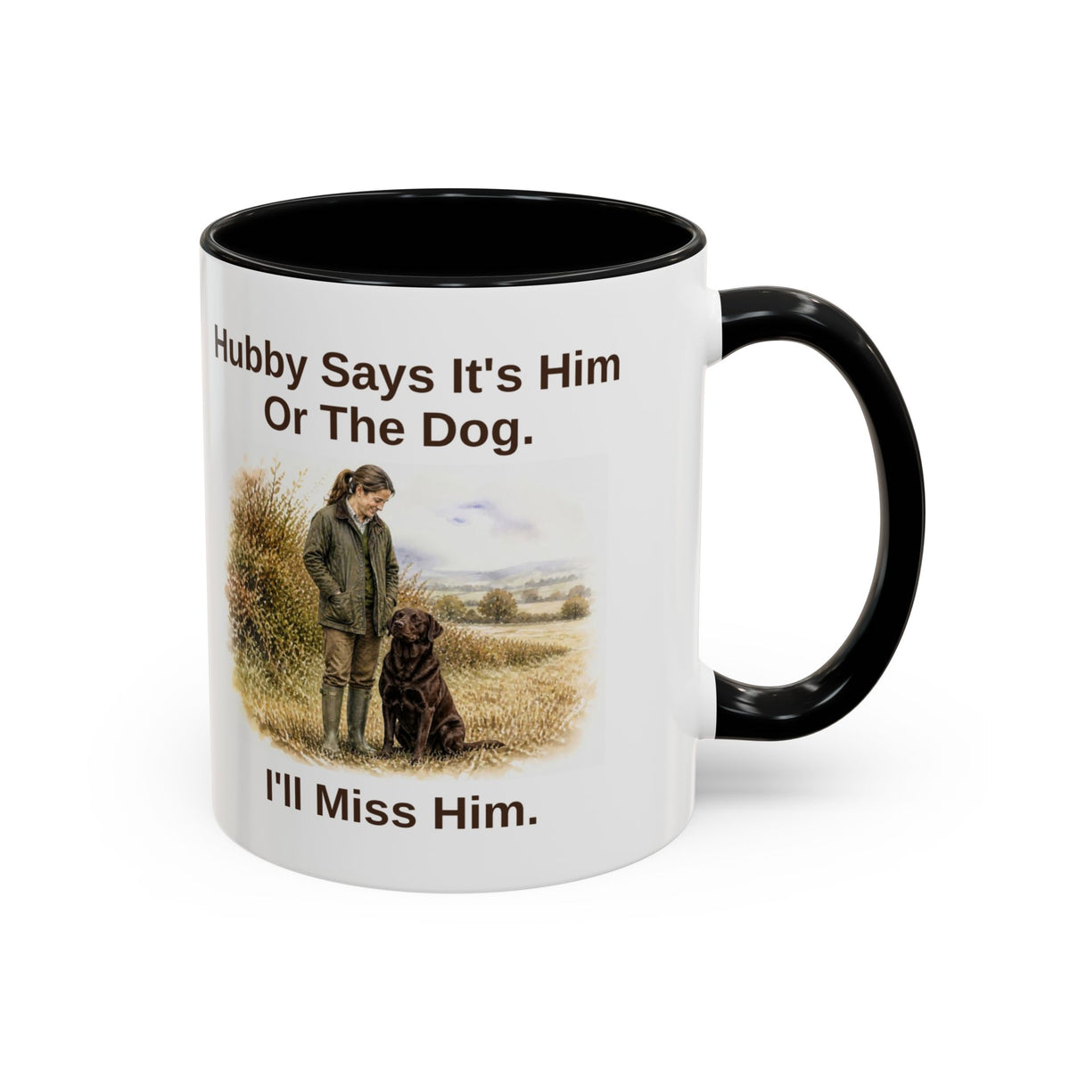 Hubby Says Mug - Labrador - Chocolate - Brunette