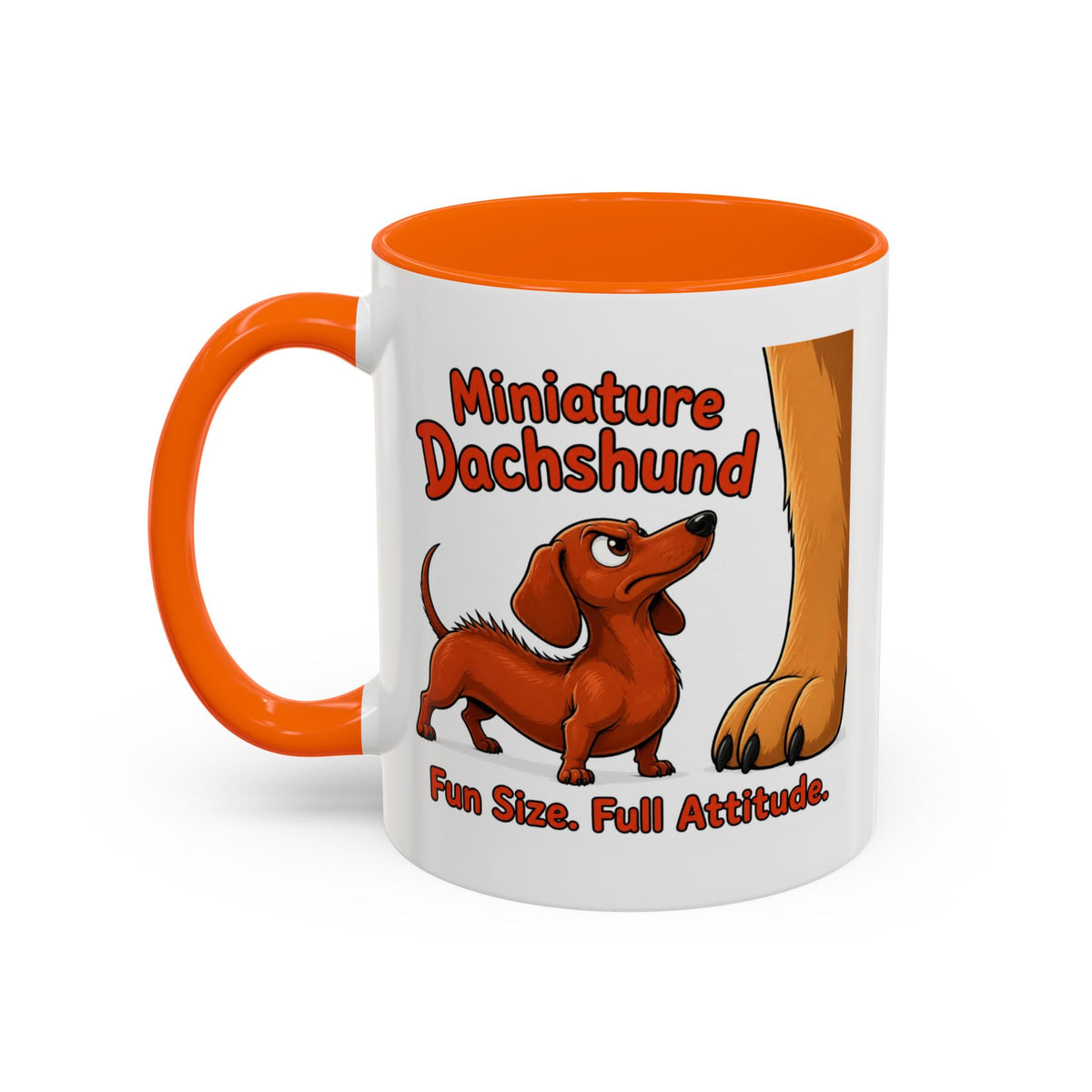 Fun Size Full Attitude Mug - Dachshund - Red