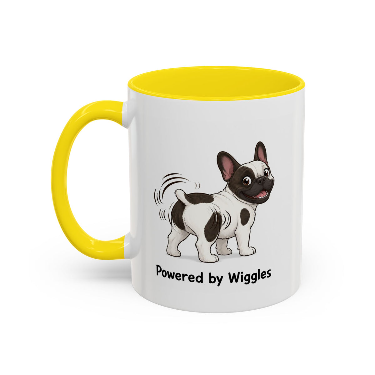 Powered by Wiggles Mug - French Bulldog - Pied