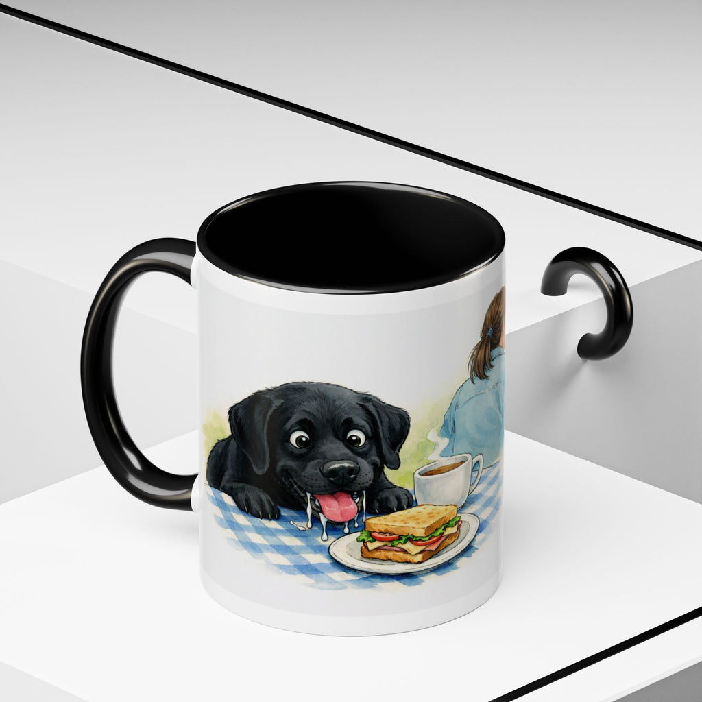 Funny black Labrador mug, food thief Lab – view 8