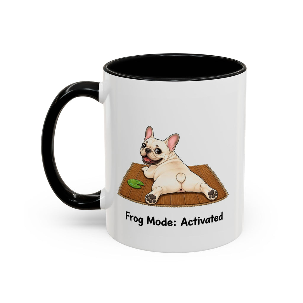 Frog Mode Mug - French Bulldog - Cream
