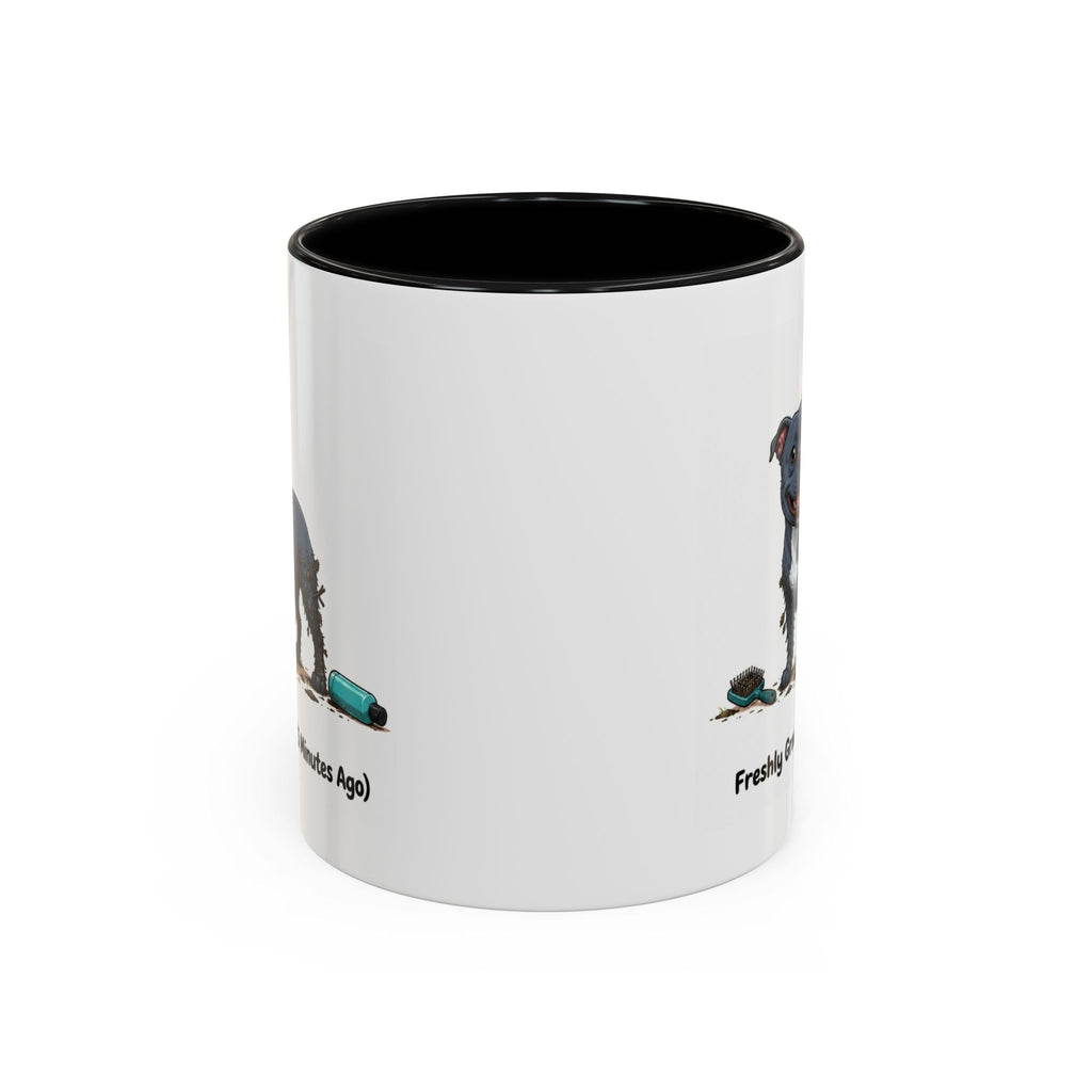 Freshly Groomed Mug - Staffordshire Bull Terrier - Blue