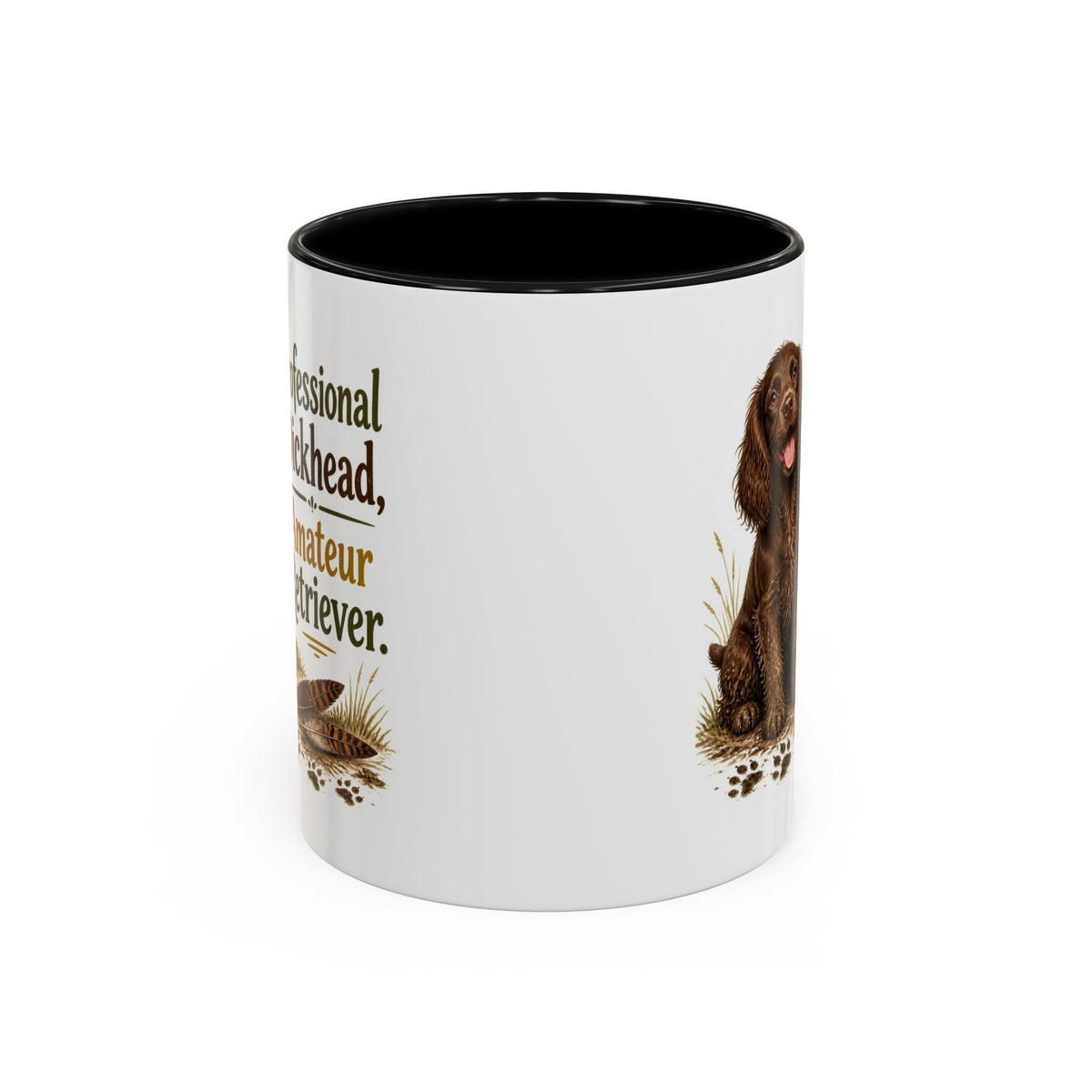 Funny Chocolate Cocker Spaniel Mug - Professional Dickhead, Amateur Retriever, Working Gun Dog Gift, Pheasant Shooting Mug, 11oz
