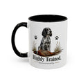 Funny Blue Roan Cocker Spaniel Mug - Highly Trained Occasionally, Gundog Owner Gift, Shooting Dog Lover Coffee Mug, 11oz