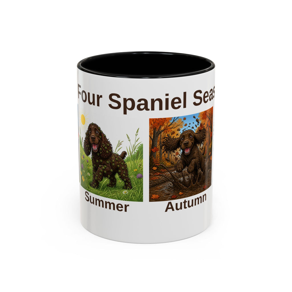 Four Spaniel Seasons Mug - Cocker Spaniel - Brown