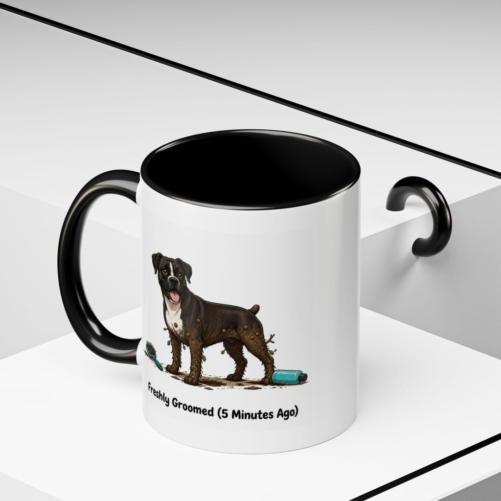 Freshly Groomed Mug - Boxer - Reverse Brindle