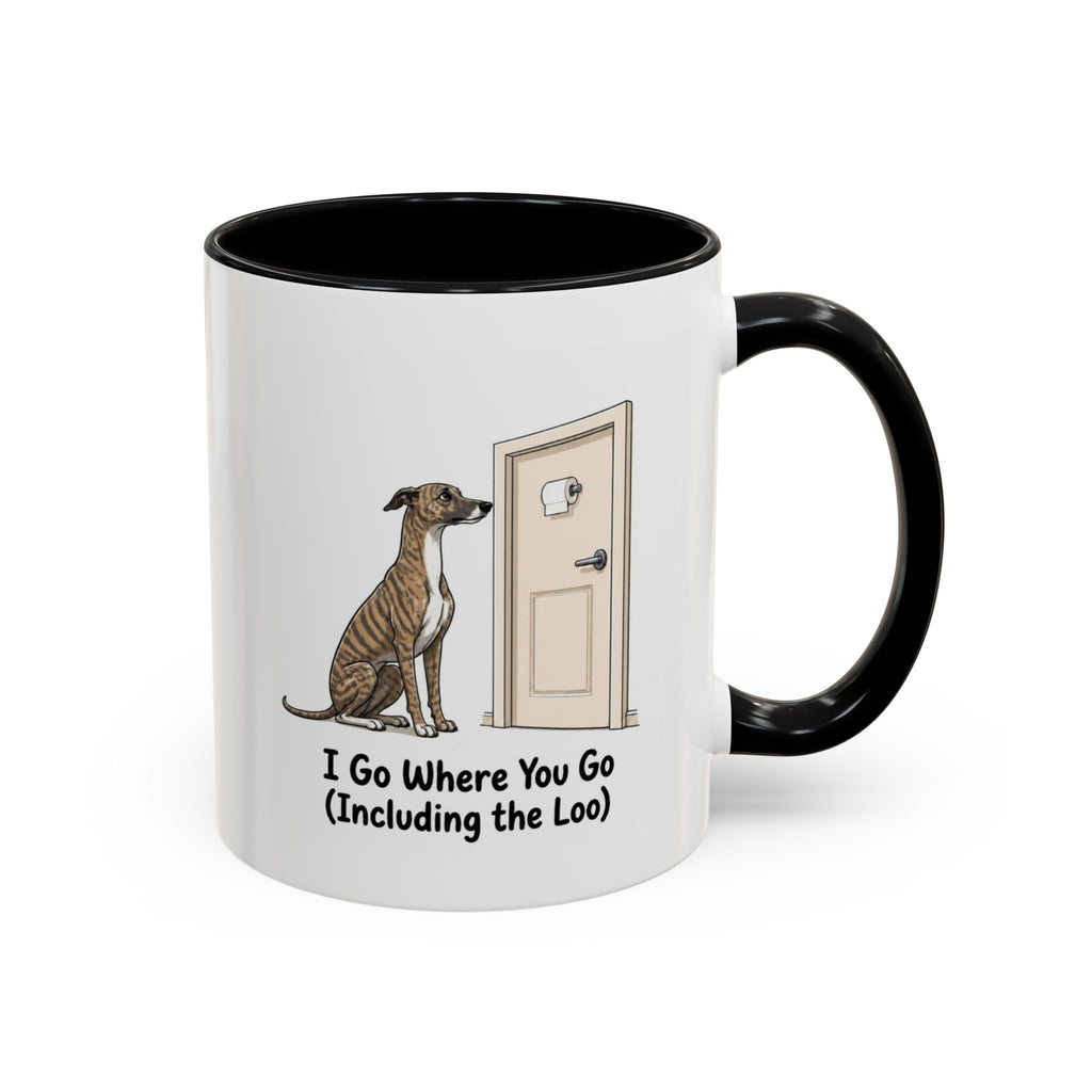 I Go Where You Go Mug - Whippet - Brindle