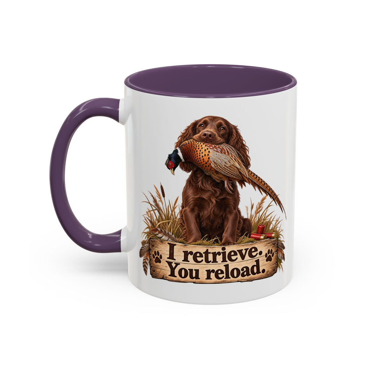 Funny Chocolate Cocker Spaniel Mug - I Retrieve You Reload, Gundog Owner Gift, Shooting Dog Lover Coffee Mug, 11oz