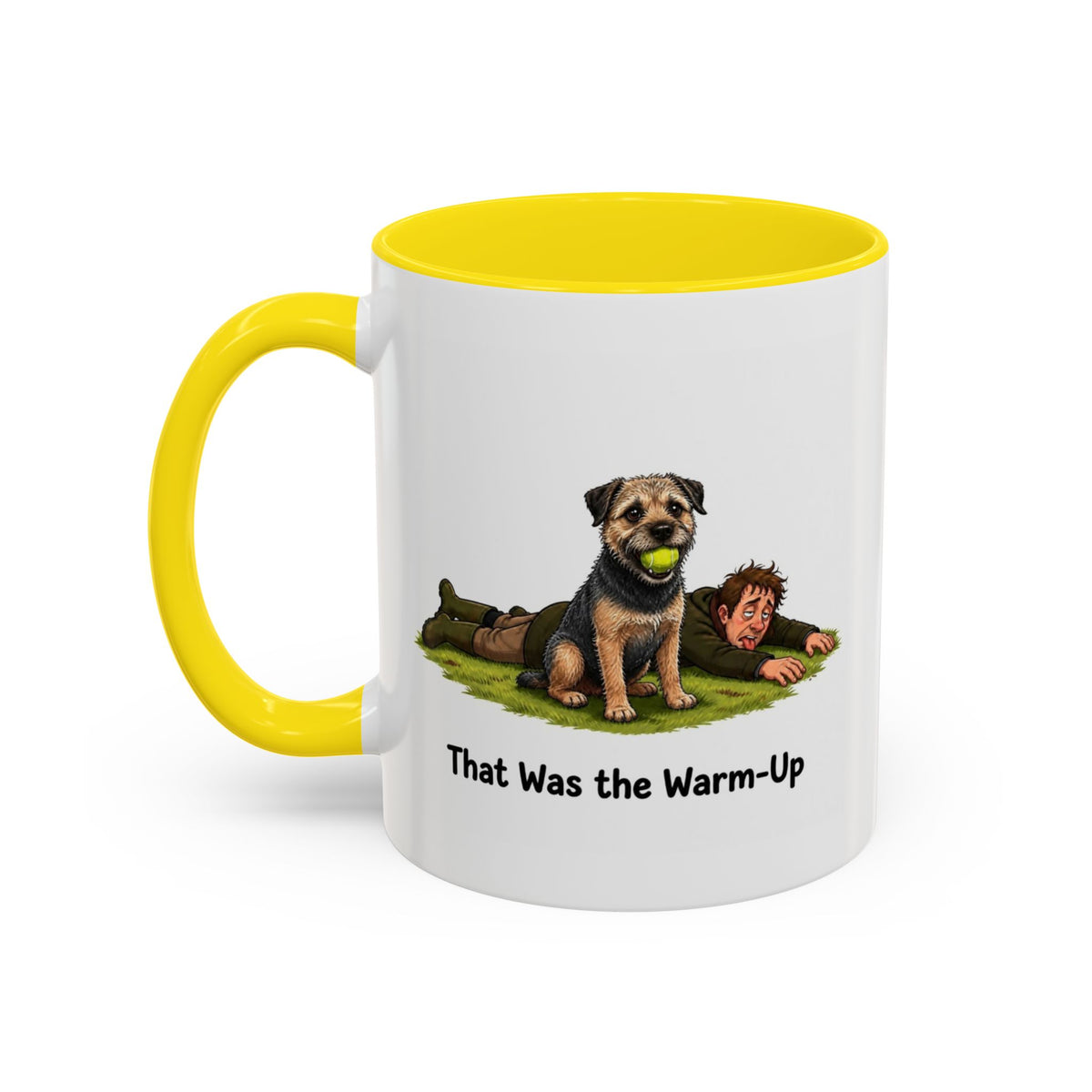 Warm-Up Mug - Border Terrier - Blue & Tan - Man